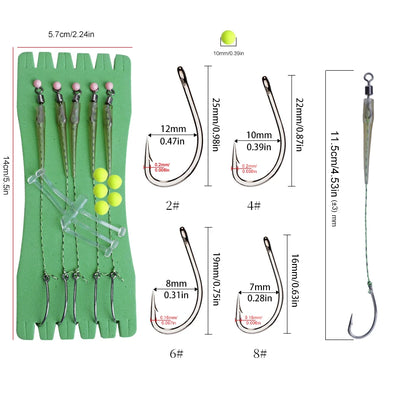 Ready Tied Carp Hair Rigs with Anti Tangle Hooks