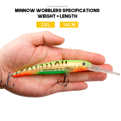 Big Floating Jerkbait Minnow for Sea Trolling