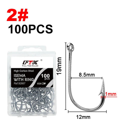Circle Eyed Jig Hooks for Carp and Lure Fishing