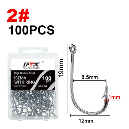 Circle Eyed Jig Hooks for Carp and Lure Fishing