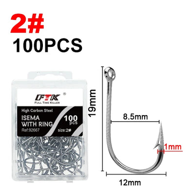 Circle Eyed Jig Hooks for Carp and Lure Fishing