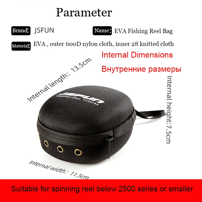 Compact EVA Fishing Reel Protective Case