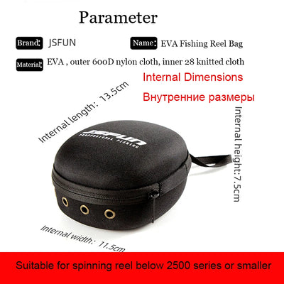 Compact EVA Fishing Reel Protective Case
