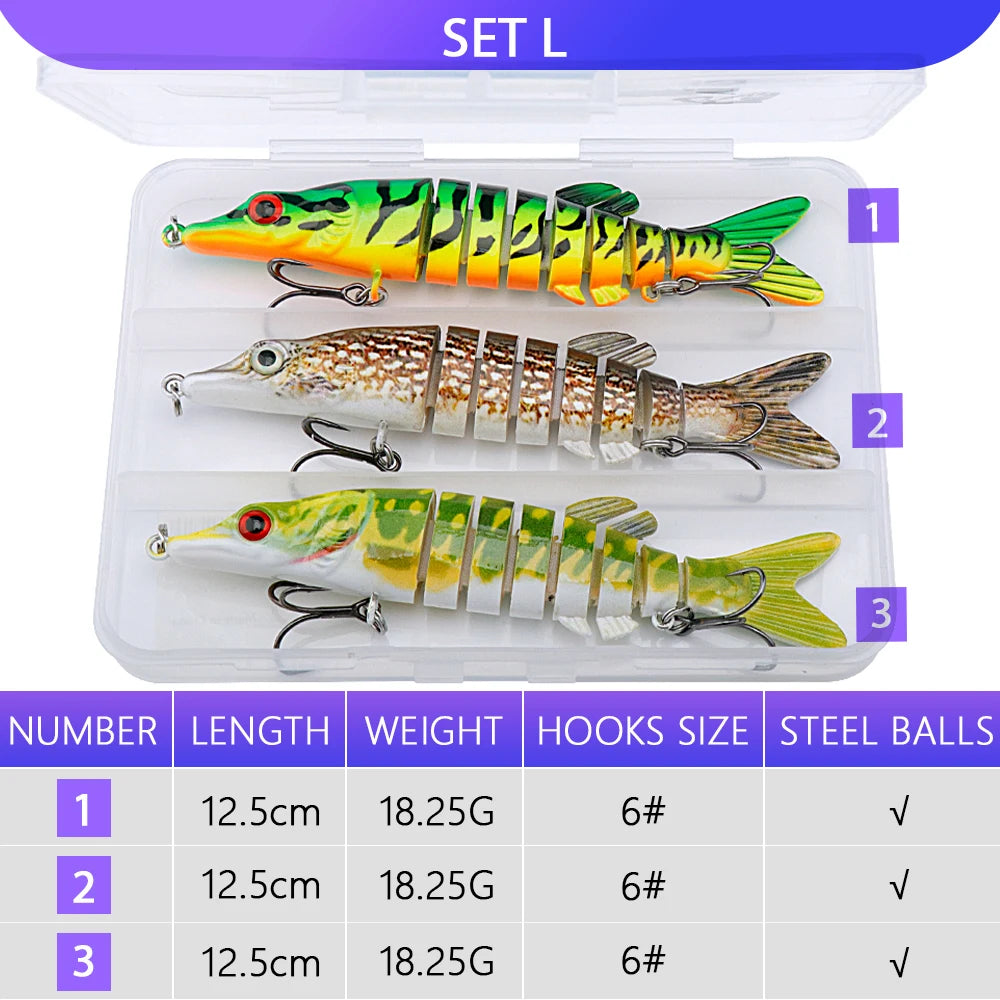 Bionic Jointed Minnow Kit for Pike Fishing