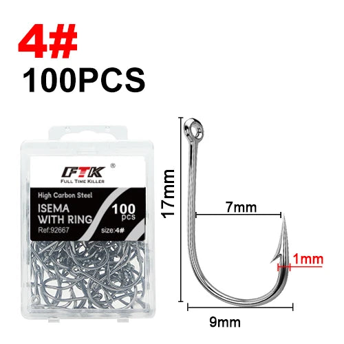 Circle Eyed Jig Hooks for Carp and Lure Fishing