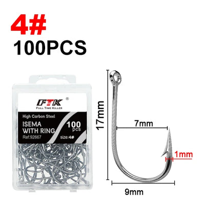 Circle Eyed Jig Hooks for Carp and Lure Fishing