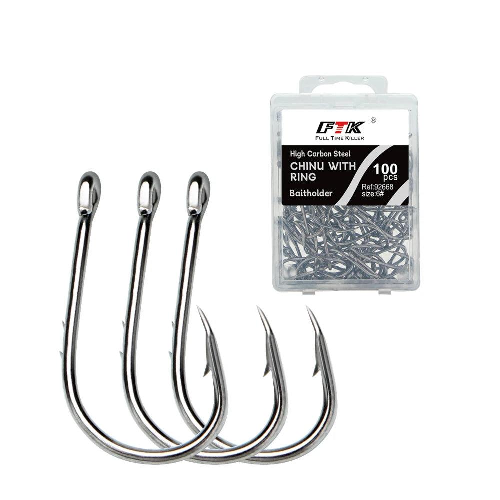 Carbon Steel Jig and Crank Hooks for Bass and Carp