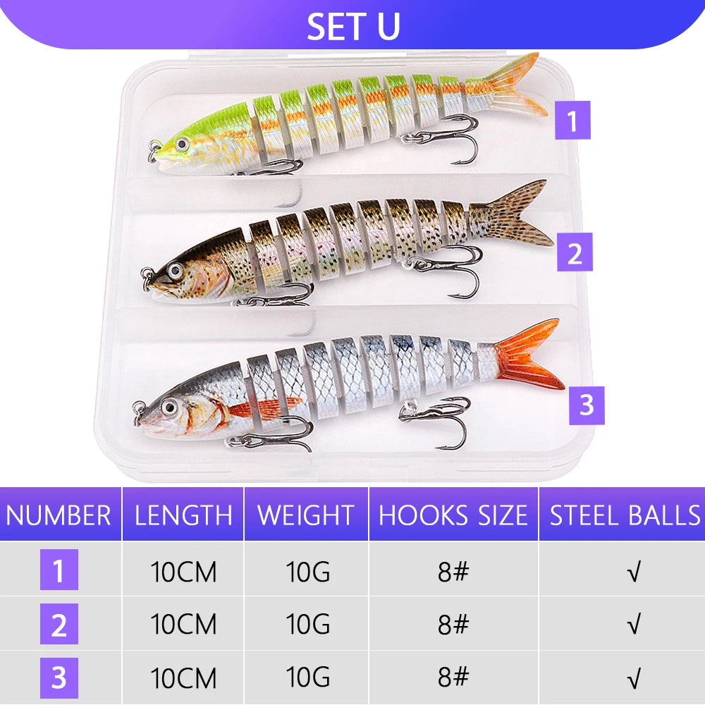Bionic Jointed Minnow Kit for Pike Fishing