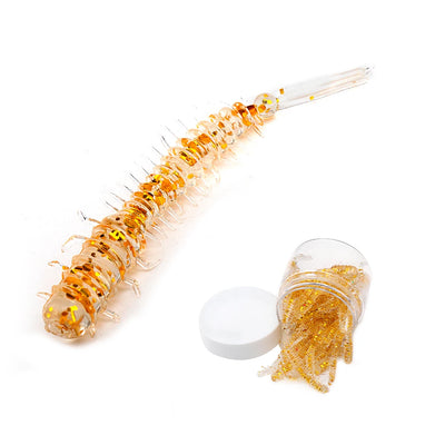 Soft Worm Silicone Bait Set with Portable Bottle