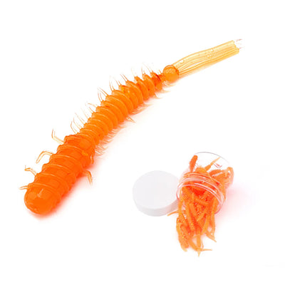 Soft Worm Silicone Bait Set with Portable Bottle