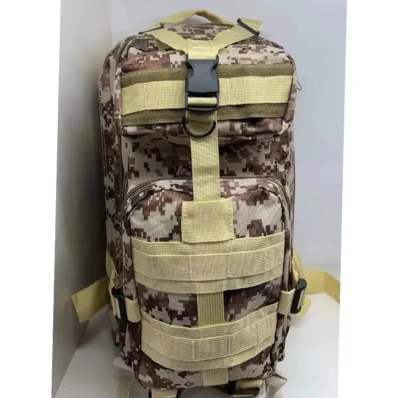 Fishing Tactical Backpack - Camouflage Nylon 3P for Hiking & Travel