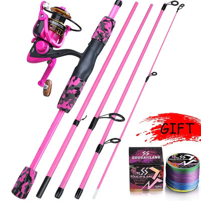 Compact Spinning Rod Set for Freshwater Fishing