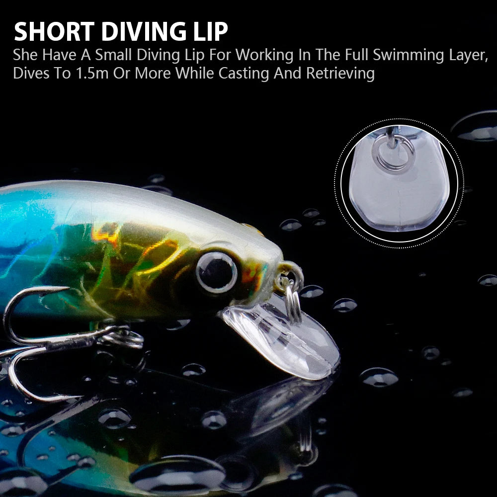 Japanese Design Minnow Lures with Tackle Box