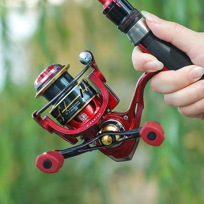 Engraved Metal Spool Reel for Bass Fishing