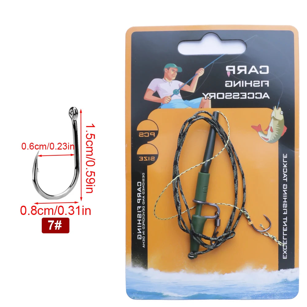 Carp Fishing Leadcore Hooklink with Quick Swivels