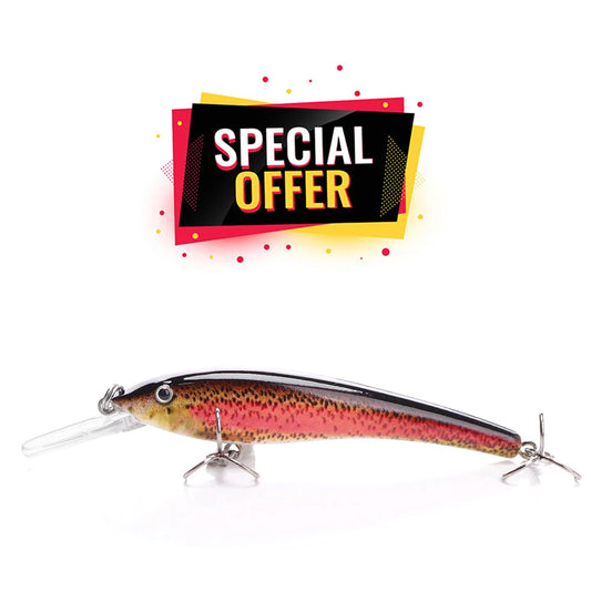 Floating Black Minnow Wobbler for Pike