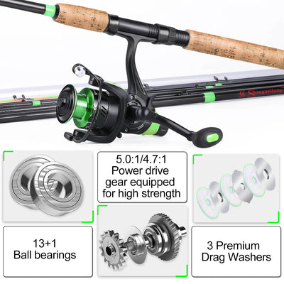 Carp Feeder Rod and Spinning Reel Kit