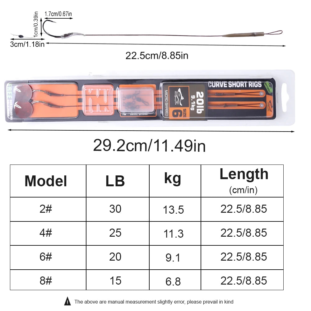 Carp Hair Rig Hooks with Boilie Stoppers