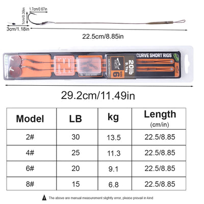 Carp Hair Rig Hooks with Boilie Stoppers