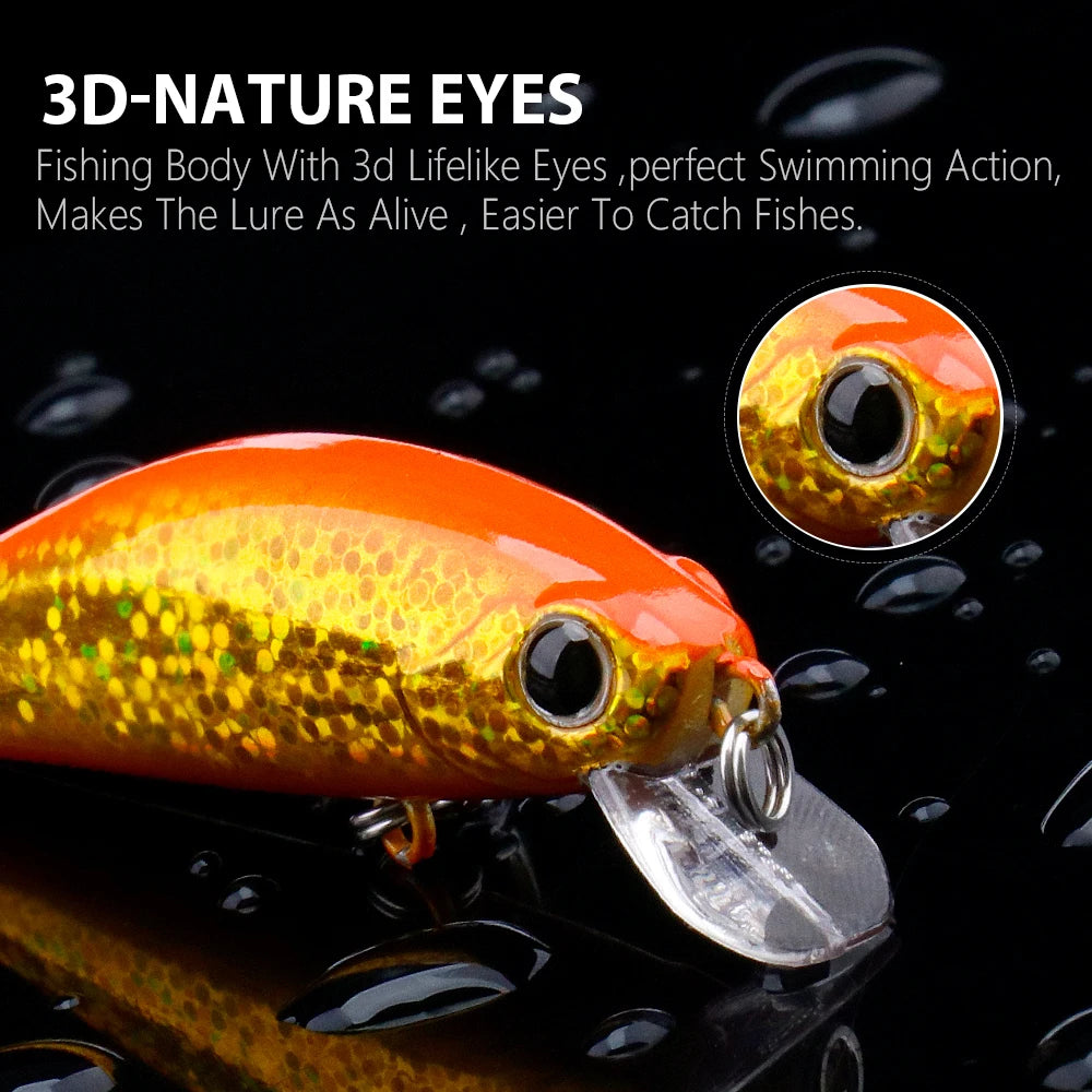 Japanese Design Minnow Lures with Tackle Box