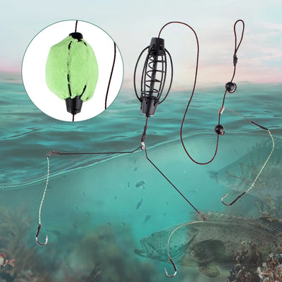 Feeder Trap Cage with Hooks for Outdoor Fishing