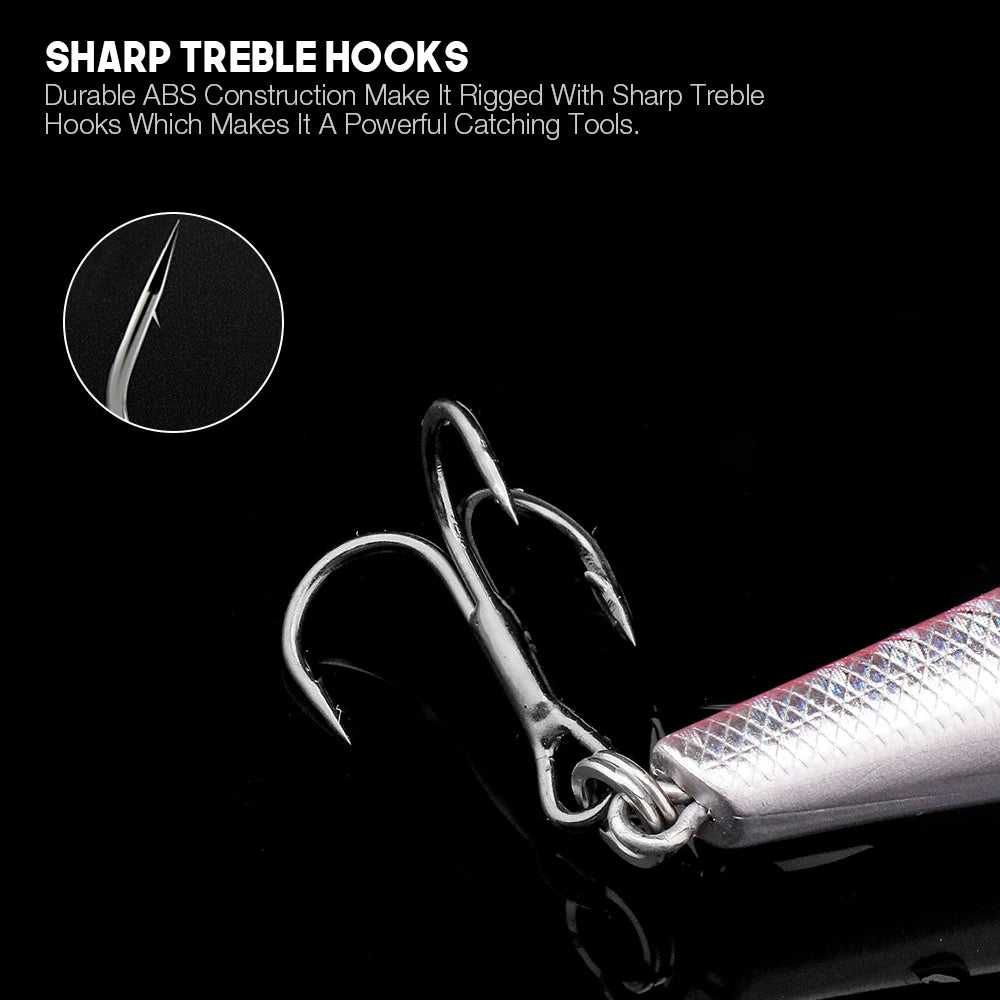 Magnetic Minnow Lures with Holographic Finish