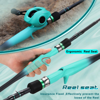 Carbon Casting Rod and Baitcasting Reel Combo