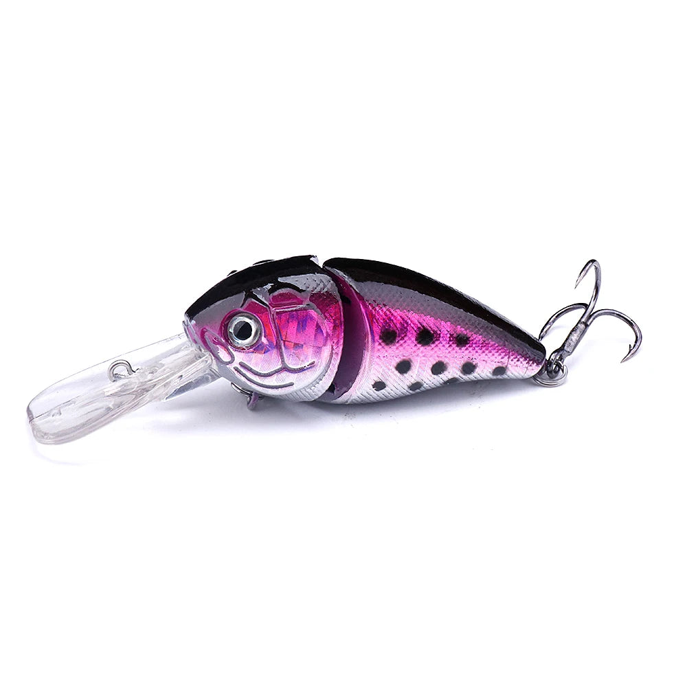 Swim Crankbait with 3D Eyes for Bass and Pike