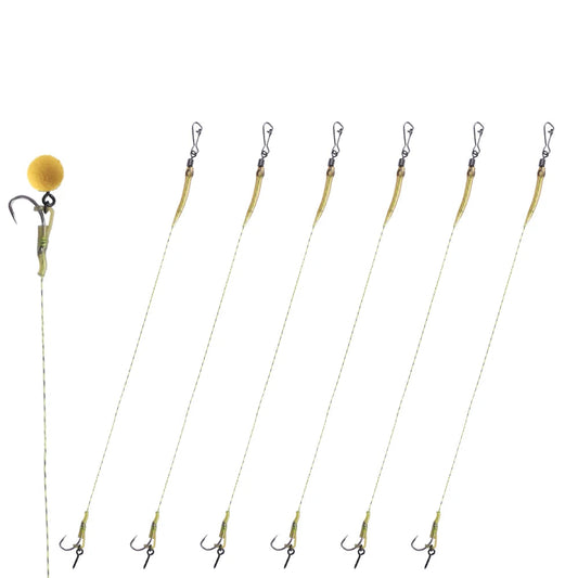 Boilie Hair Rig Hooks with Line for Carp Fishing