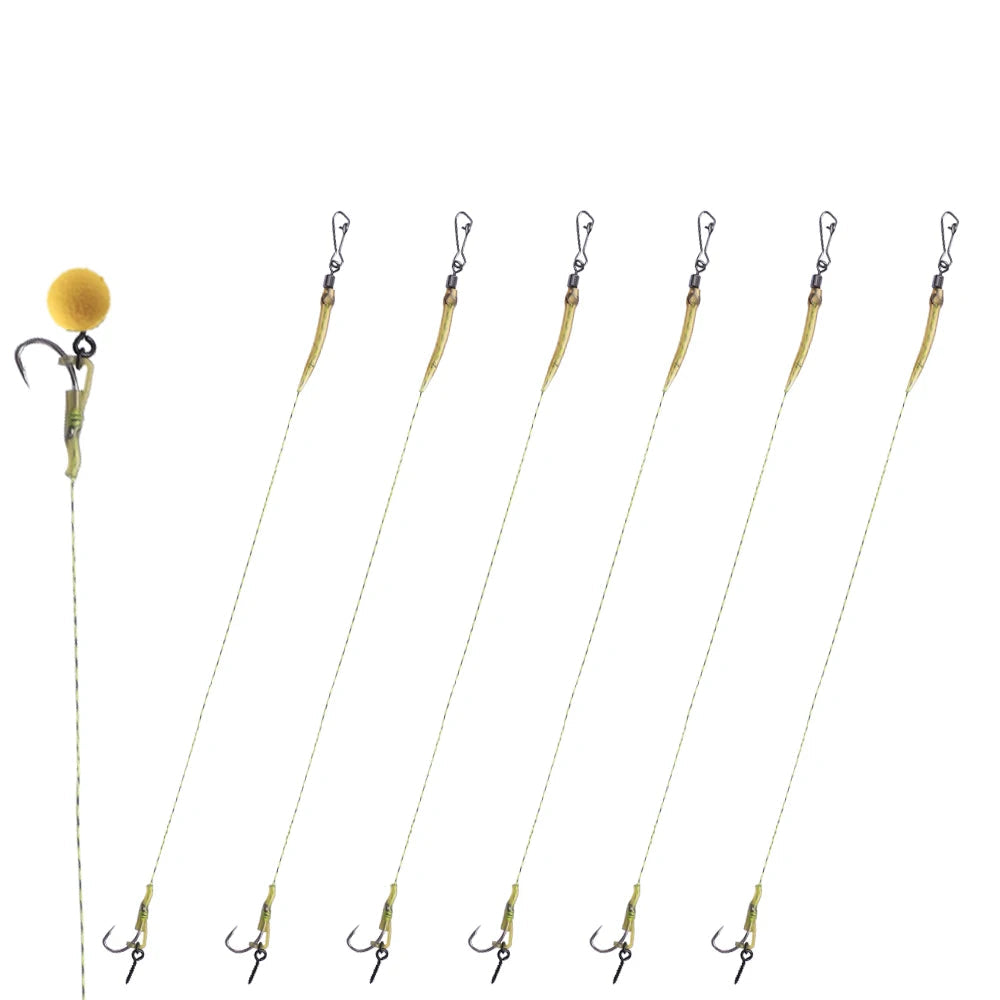 Boilie Hair Rig Hooks with Line for Carp Fishing