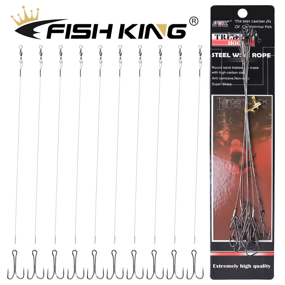 Double Barbed Hooks with Line for Carp Fishing
