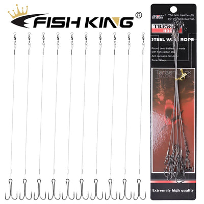 Double Barbed Hooks with Line for Carp Fishing