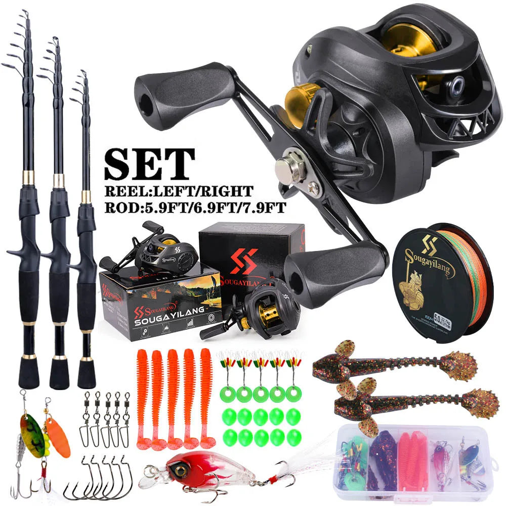 Telescopic Casting Combo with Reel and Rod