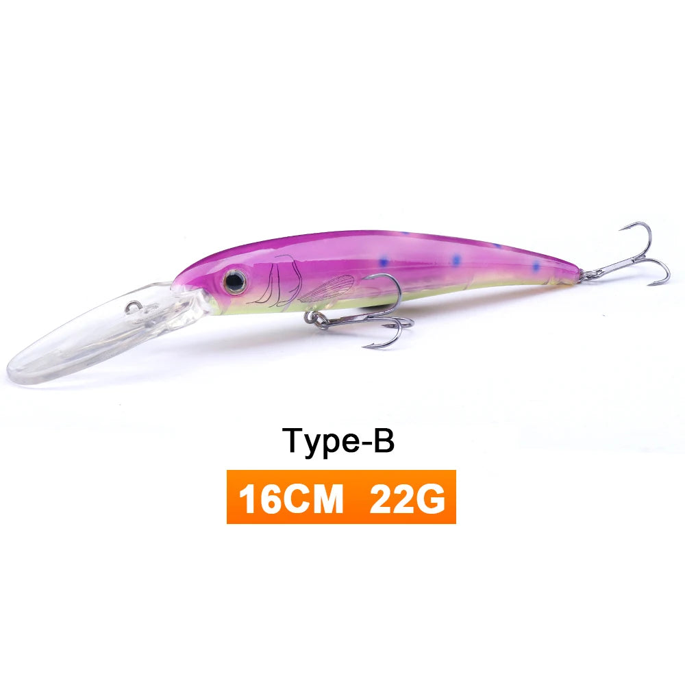 Big Floating Jerkbait Minnow for Sea Trolling