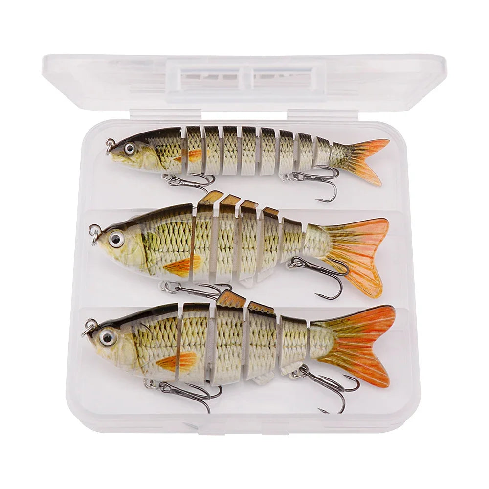 Sinking Pike Wobbler Lure Kit with Tackle Box