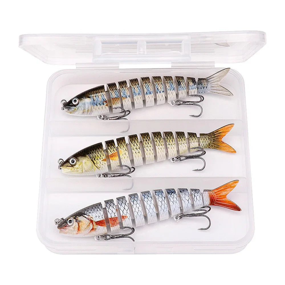Sinking Pike Wobbler Lure Kit with Tackle Box