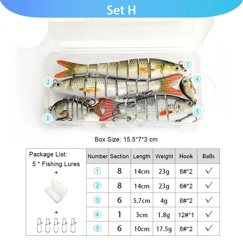 Fishing Lure Set with Crankbaits and Swimbaits