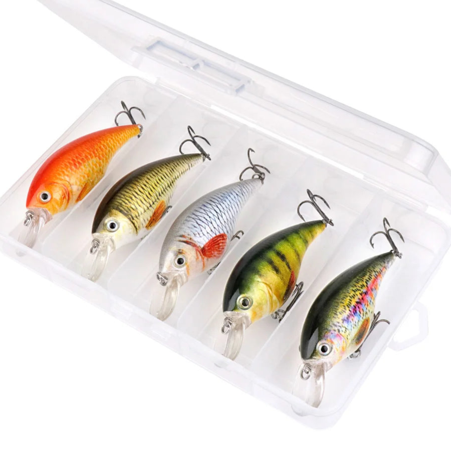 Floating Rattling Crankbait Lure Set for Pike