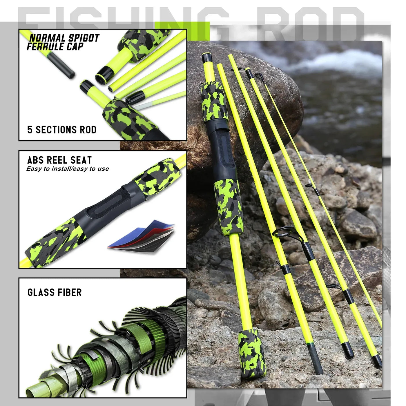 Compact Spinning Rod Set for Freshwater Fishing