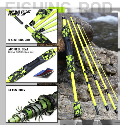 Compact Spinning Rod Set for Freshwater Fishing