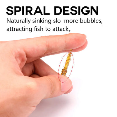 Soft Worm Silicone Bait Set with Portable Bottle