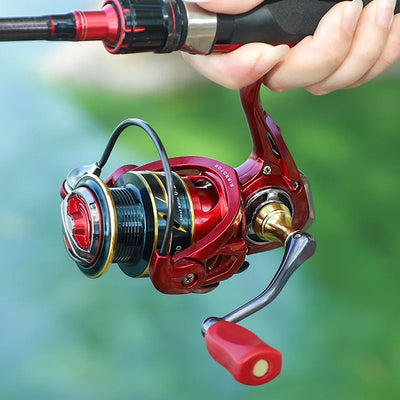 Engraved Metal Spool Reel for Bass Fishing
