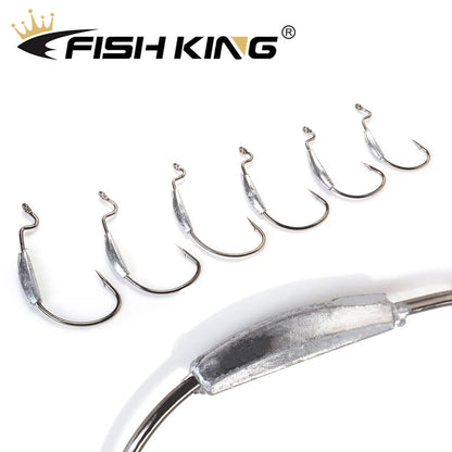 Wide Super Lock Hooks for Worm and Jig Fishing