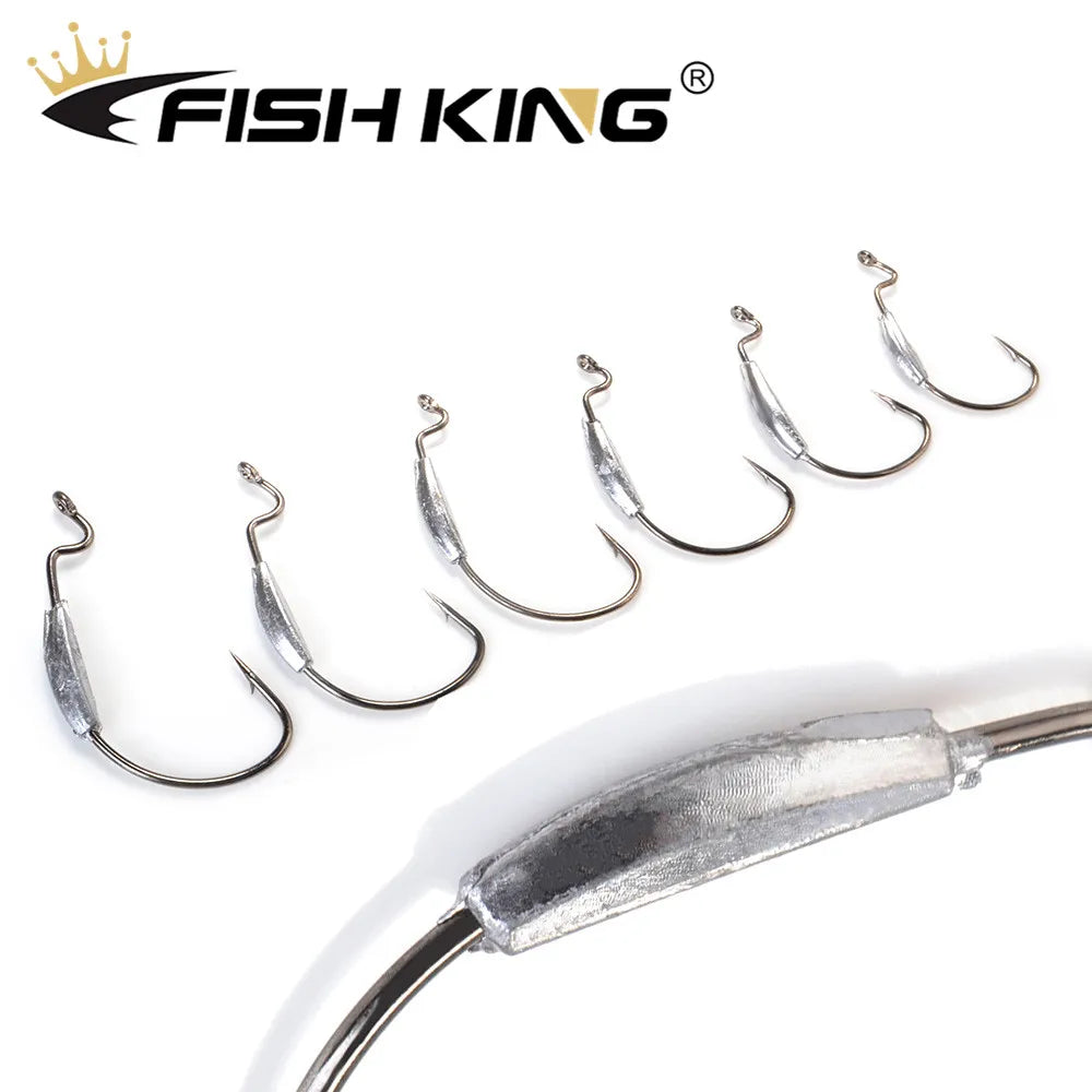 Wide Super Lock Hooks for Worm and Jig Fishing