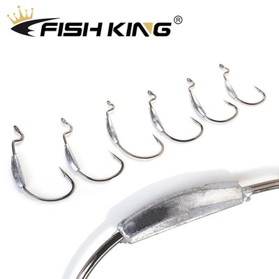 Wide Super Lock Hooks for Worm and Jig Fishing