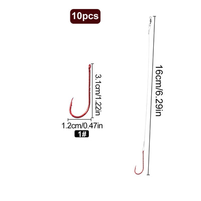 Anti Bite Steel Leader Line with Hooks and Swivels