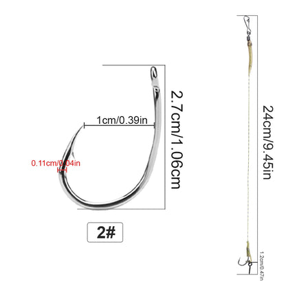 Boilie Hair Rig Hooks with Line for Carp Fishing
