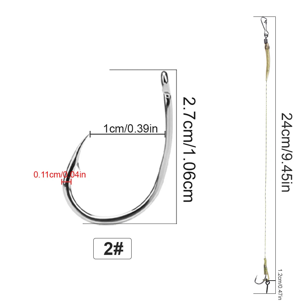 Boilie Hair Rig Hooks with Line for Carp Fishing