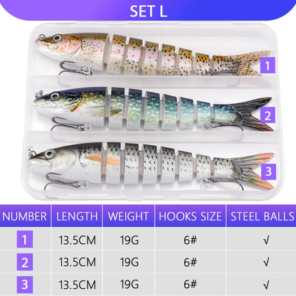 Bionic Jointed Minnow Kit for Pike Fishing