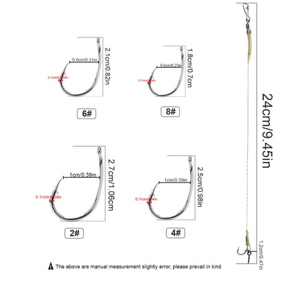 Boilie Hair Rig Hooks with Line for Carp Fishing